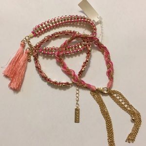 (NWT) Three piece pink bracelets💕